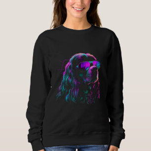 Cocker Spaniel Dog owner Vaporwave Notorious DJ Sweatshirt