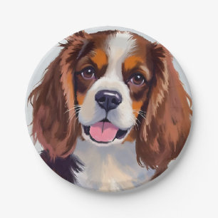 Cocker Spaniel   Dog Painting Pet Paper Plate