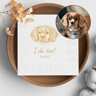 Cocker Spaniel Dog Personalised I Do Too Napkin