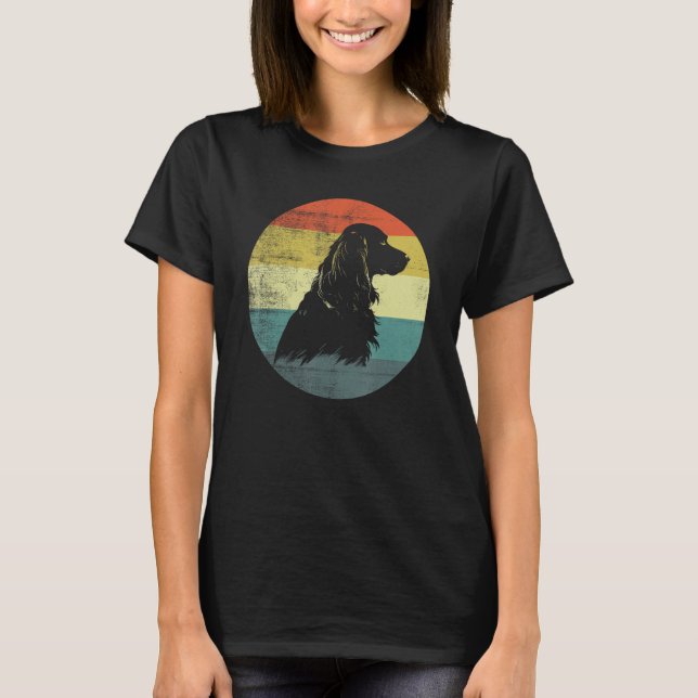 Cocker Spaniel Dog Retro Design T-Shirt (Front)