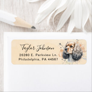 Cocker Spaniel Dog Return Address Label