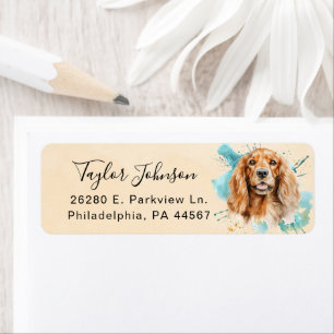Cocker Spaniel Dog Return Address Label