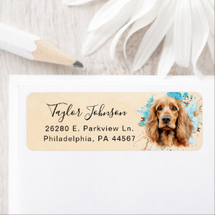Cocker Spaniel Dog Return Address Label
