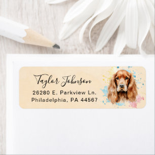 Cocker Spaniel Dog Return Address Label