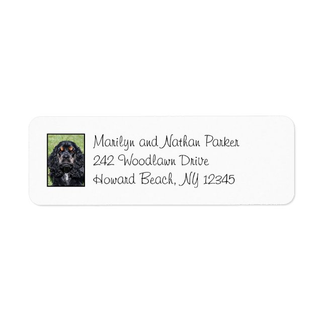 Cocker Spaniel Dog Return Address Label (Front)