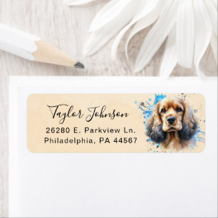 Cocker Spaniel Dog Return Address Label