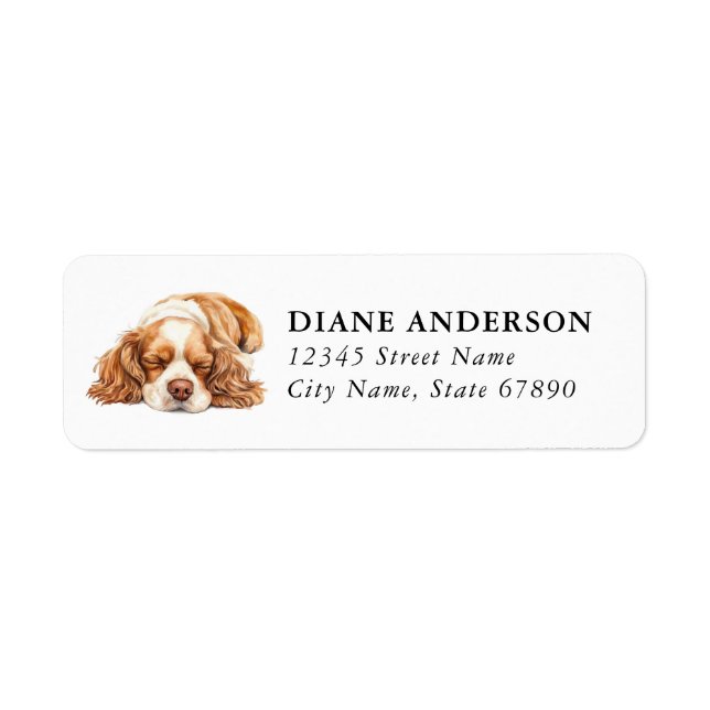 Cocker Spaniel Dog Return Address Labels (Front)