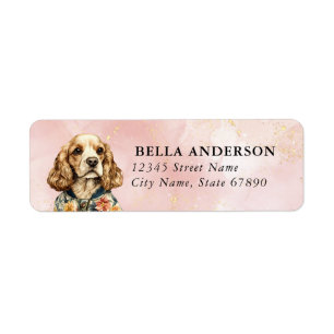 Cocker Spaniel Dog Return Address Labels