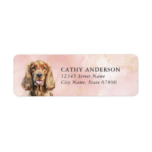 Cocker Spaniel Dog Return Address Labels