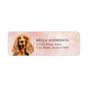 Cocker Spaniel Dog Return Address Labels