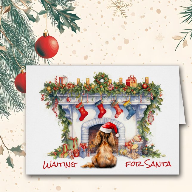 Cocker Spaniel Dog Santa Wait Christmas Fireplace (Creator Uploaded)