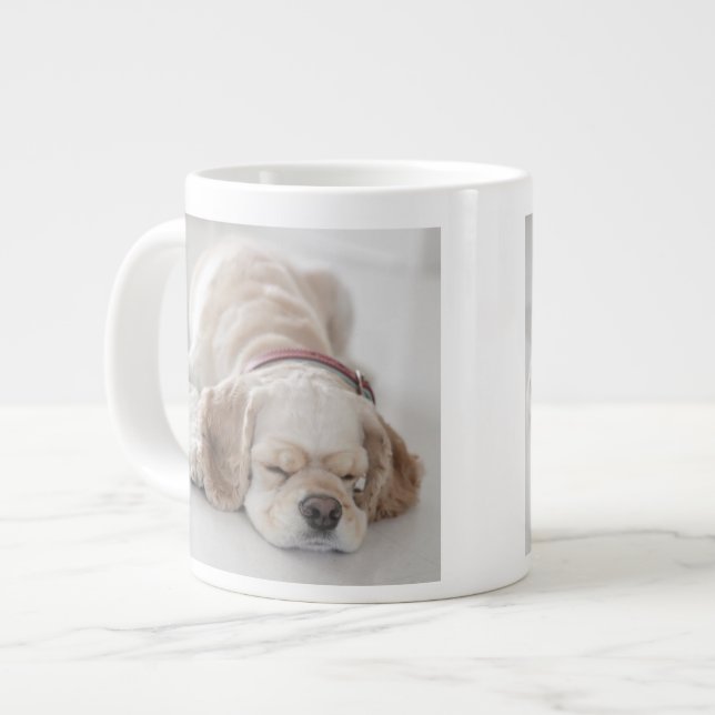 Cocker spaniel dog sleeping large coffee mug (Front Left)