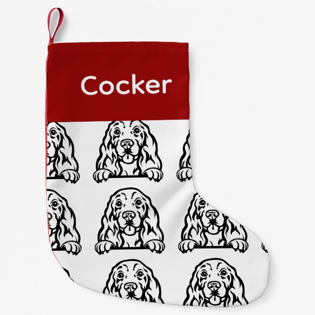 Cocker Spaniel dog socks Customised dog Socks - Pu (Front)