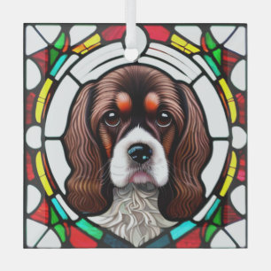 Cocker Spaniel Dog "Stained Glass"  Glass Tree Decoration