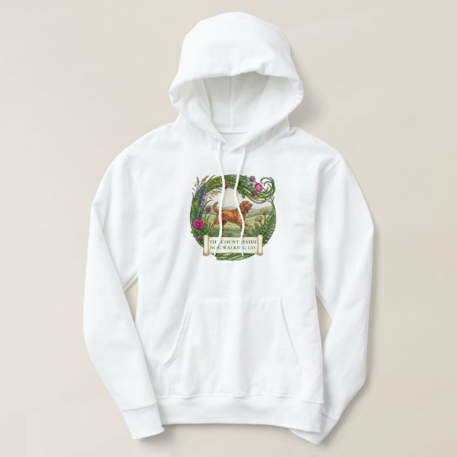 Cocker Spaniel Dog Walker Custom Hoodie (Design Front)