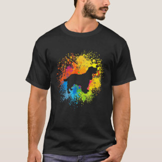 Cocker Spaniel Dog Watercolor Silhouette T-Shirt