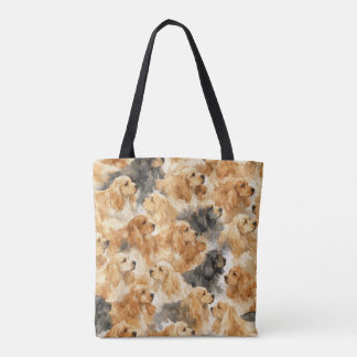 Cocker Spaniel dog watercolor  Tote Bag