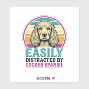 Cocker Spaniel Easily Distracted Vintage Dog Shirt