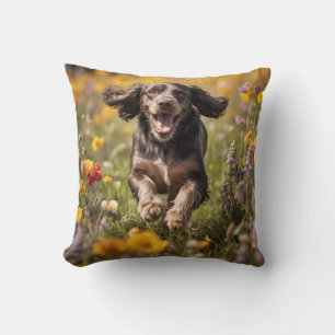 Cocker Spaniel Elegant Throw Pillow