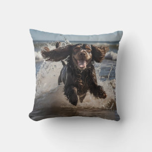 Cocker Spaniel Elegant Throw Pillow