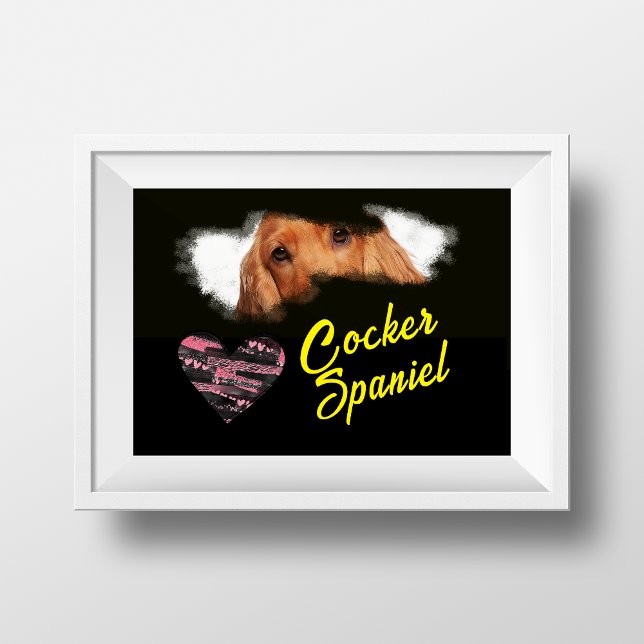 Cocker Spaniel Eyes Solid Color Poster (Creator Uploaded)
