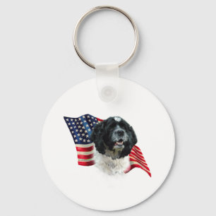 Cocker Spaniel Flag Key Ring