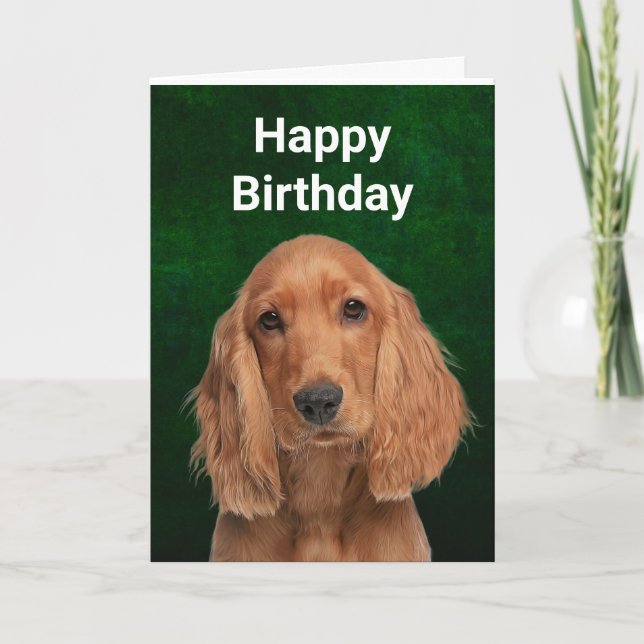 Cocker Spaniel Folded Greeting Card (Front)