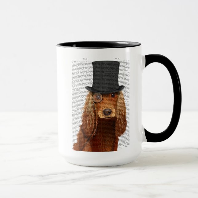 Cocker Spaniel, Formal Hound and Hat Mug (Right)