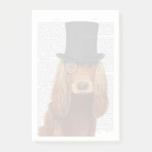 Cocker Spaniel, Formal Hound and Hat Post-it Notes