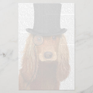 Cocker Spaniel, Formal Hound and Hat Stationery
