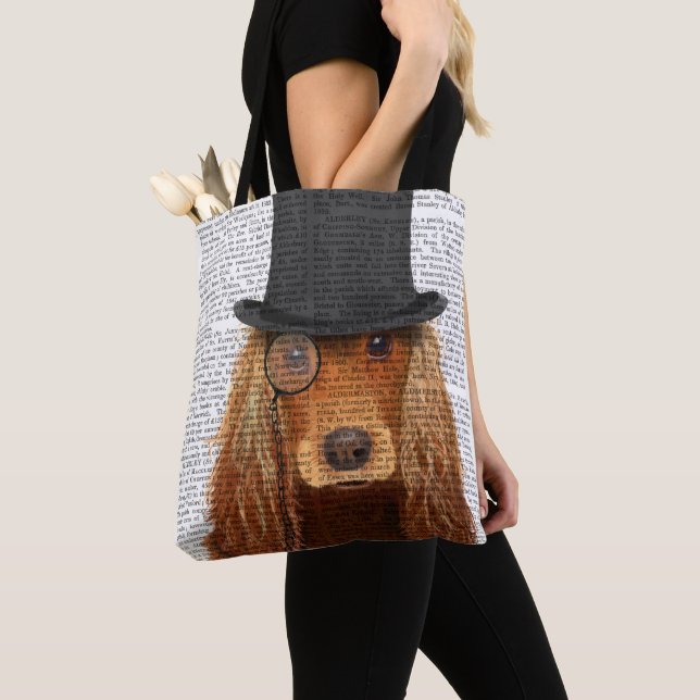 Cocker Spaniel, Formal Hound and Hat Tote Bag (Close Up)