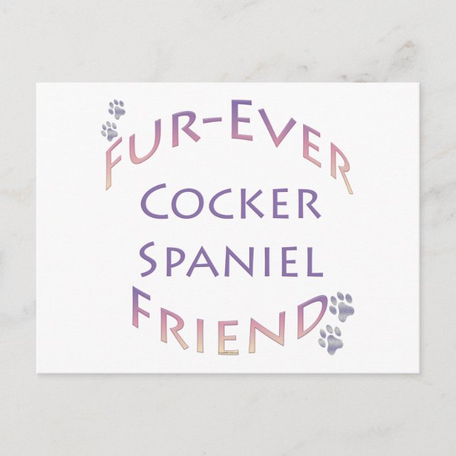 Cocker Spaniel Furever Postcard (Front)