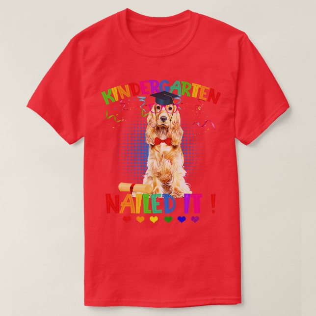 Cocker Spaniel Graduation Class Of 22 Kindergarten T-Shirt (Design Front)