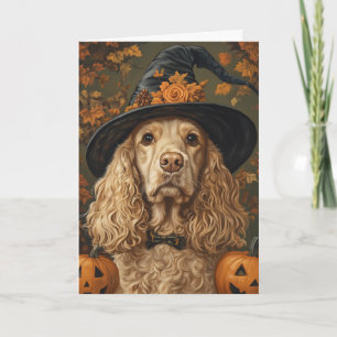Cocker Spaniel Halloween Holiday Card