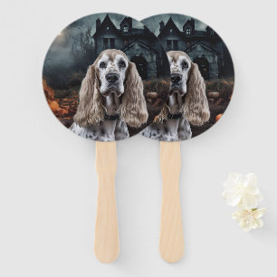Cocker Spaniel Halloween Scary Hand Fan