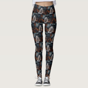 Cocker Spaniel Halloween Scary Leggings