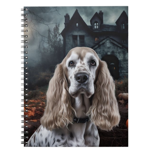 Cocker Spaniel Halloween Scary Notebook (Front)