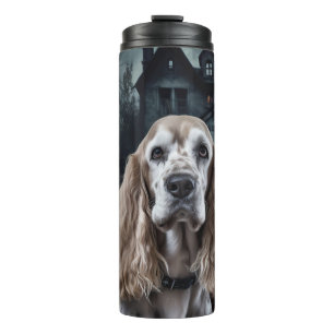 Cocker Spaniel Halloween Scary Thermal Tumbler