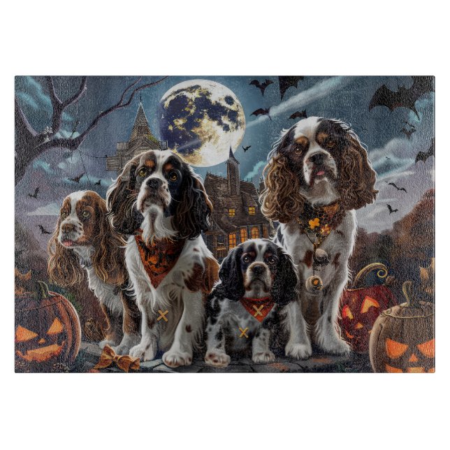 Cocker Spaniel Halloween Spooky Cutting Board (Front)