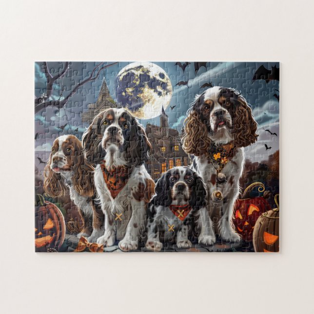 Cocker Spaniel Halloween Spooky Jigsaw Puzzle (Horizontal)