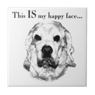 Cocker Spaniel Happy Face Ceramic Tile