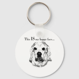 Cocker Spaniel Happy Face Key Ring