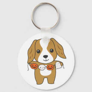 Cocker Spaniel Happy Halloween Dog Costume Keychai Key Ring
