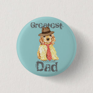 Cocker Spaniel Heart Dad 3 Cm Round Badge