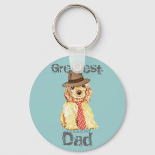 Cocker Spaniel Heart Dad Key Ring