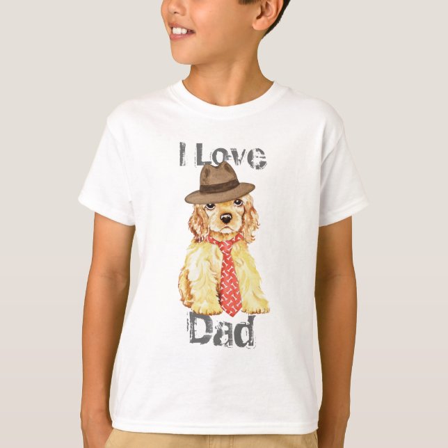 Cocker Spaniel Heart Dad T-Shirt (Front)