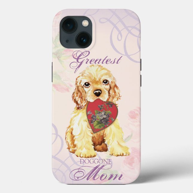 Cocker Spaniel Heart Mum Case-Mate iPhone Case (Back)