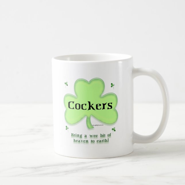 Cocker Spaniel Heaven; St. Patrick's day Cocker  Coffee Mug (Right)