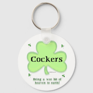 Cocker Spaniel Heaven; St. Patrick's day Cocker  Key Ring