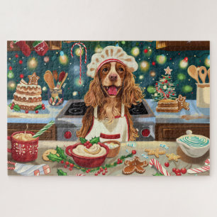 Cocker Spaniel Holiday Baking: Festive Christmas Jigsaw Puzzle